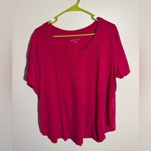 Ava & Viv Women's Fuchsia Short Sleeve Tee